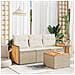 Set Divano da Giardino 4 pz con Cuscini Beige in Polyrattan - Foto miniatura 2