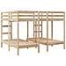 Giroletto Castello Triplo 160x200/80x160cm Legno Massello Pino - Foto miniatura 7