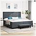 Letto a Molle con Materasso e Panca Grigio Scuro 200x200 cm in Velluto - Foto miniatura 2