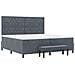 Letto a Molle con Materasso e Panca Grigio Scuro 200x200 cm in Velluto - Foto miniatura 8