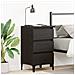 Comodino  Nero Rovere 40x35x70 cm Legno ingegnerizzato - Foto miniatura 2