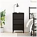 Comodino  Nero Rovere 40x35x70 cm Legno ingegnerizzato - Foto miniatura 4