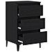 Comodino  Nero Rovere 40x35x70 cm Legno ingegnerizzato - Foto miniatura 5