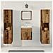 Set di mobili per bagno 4 pezzi - Legno antico in legno ingegnerizzato - Foto miniatura 4