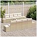 Set Divano da Giardino 7 pcs Beige e Crema 55 x 55 x 37 cm - Foto miniatura 3