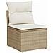 Set Divano da Giardino 7 pcs Beige e Crema 55 x 55 x 37 cm - Foto miniatura 5