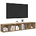 Set mobile TV 2 pcs Rovere artigianale Legno multistrato - Foto miniatura 3