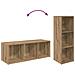 Set mobile TV 2 pcs Rovere artigianale Legno multistrato - Foto miniatura 8