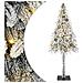 Albero di Natale con luci a strisce a LED Bianco 150 cm PE - Foto miniatura 1