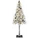 Albero di Natale con luci a strisce a LED Bianco 150 cm PE - Foto miniatura 3