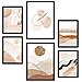 Set Di 6 Stampe Collezione Di Poster Astratti Del Deserto Con Estetica Collage Per La Decorazione D'interni A3 & A4 Cornice Nera - Foto miniatura 1