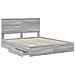 Letto con Contenitore con testiera Grigio Sonoma 160 x 200 cm - Foto miniatura 5