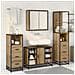 Set di mobili per il bagno con porta 4 pcs Rovere artigianale - Foto miniatura 4