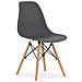 Sedia OSAKA con gambe naturali grigio scuro per soggiorno x4 - Foto miniatura 2