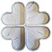 Set Di 4 Vassoi Impilabili A Forma Di Cuore In Silicone - Soluzione Di Archiviazione Romantica White - Foto miniatura 1