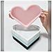 Set Di 4 Vassoi Impilabili A Forma Di Cuore In Silicone - Soluzione Di Archiviazione Romantica White - Foto miniatura 5