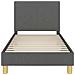 Struttura letto bambini con testata Grigio scuro 80 x 160 cm - Foto miniatura 5