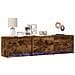 Mobile TV Rovere fumé 165 x 34 x 40 cm Legno multistrato - Foto miniatura 2