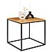 Tavolino D'appoggio Vita Effetto Rovere Con Struttura In Acciaio Nero, 45×45×45 Cm - Foto miniatura 1