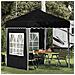 Tenda per feste a pop-up 195 x 195 x 245 cm Nero Tessuto Oxford - Foto miniatura 2