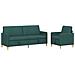Set di Divani con Storage 2 pcs Verde Scuro Poliestere - Foto miniatura 1