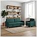 Set di Divani con Storage 2 pcs Verde Scuro Poliestere - Foto miniatura 2