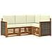 Set divani con cuscino 4 pcs Legno di Acacia Massello - Foto miniatura 1