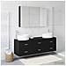 Set di mobili per il bagno 4 pcs Rovere Nero - Foto miniatura 4