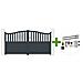Cancello a battente MEIJE da 3 m, alto 160 cm, in alluminio grigio + motore TANKER B250 - Foto miniatura 1
