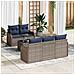 Set Divano da Giardino Grigio 55 x 55 x 37 cm polyrattan - Foto miniatura 6