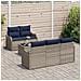 Set Divano da Giardino Grigio 55 x 55 x 37 cm polyrattan - Foto miniatura 8