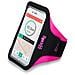 Armband Fascia da Braccio per Smartphone 5" Taglia XL Colore Nero / Rosa - Foto miniatura 1