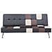 Divano Letto In Pelle Sintetica Beige E Marrone Olsker - Foto miniatura 9