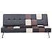 Divano Letto In Pelle Sintetica Beige E Marrone Olsker - Foto miniatura 16