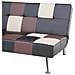 Divano Letto In Pelle Sintetica Beige E Marrone Olsker - Foto miniatura 12