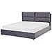 Letto In Velluto Grigio Con Contenitore 180x200 Cm Batilly - Foto miniatura 9