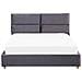 Letto In Velluto Grigio Con Contenitore 180x200 Cm Batilly - Foto miniatura 3