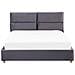 Letto In Velluto Grigio Con Contenitore 180x200 Cm Batilly - Foto miniatura 14
