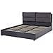 Letto In Velluto Grigio Con Contenitore 180x200 Cm Batilly - Foto miniatura 15