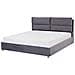 Letto In Velluto Grigio Con Contenitore 180x200 Cm Batilly - Foto miniatura 18
