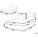 Letto In Velluto Grigio Con Contenitore 180x200 Cm Batilly - Foto miniatura 10