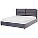 Letto In Velluto Grigio Con Contenitore 180x200 Cm Batilly - Foto miniatura 11