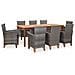 Set Pranzo da Giardino 9 pz Polyrattan e Legno d'Acacia Grigio - Foto miniatura 1