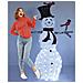Pupazzo Di Neve Gigante Luminoso Con Glitter Decorazione Per Casa E Vetrine Altezza 1,80 Metri - Foto miniatura 2