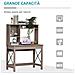 Scrivania Scaffale con Libreria in Legno per Camera /Ufficio Dimensioni 105x50x137.5 cm - Foto miniatura 3