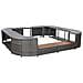 Bordo Spa Quadrato Grigio 268 x 268 x 55 cm in Polyrattan - Foto miniatura 1
