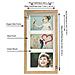 7x14 (18 X 35 X 4.7 Cm) Telaio Rovere Rustico Ombra 3d Box Immagine Con Mat Per 3 Foto 4x6 Pollici Vetro Anteriore - Foto miniatura 3