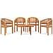 Set Salotto Da Giardino 5 Pz Design Curvo In Massello Di Teak - Foto miniatura 1