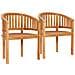 Set Salotto Da Giardino 5 Pz Design Curvo In Massello Di Teak - Foto miniatura 5
