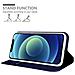 Custodia Compatibile Con Apple Iphone 12 Mini (5,4"" Zoll) In Classy Blu Scuro - Coperchio Protettiva Con Chiusura Magnetica, Funzione Stand E Tasca Per Le Carte - Foto miniatura 4